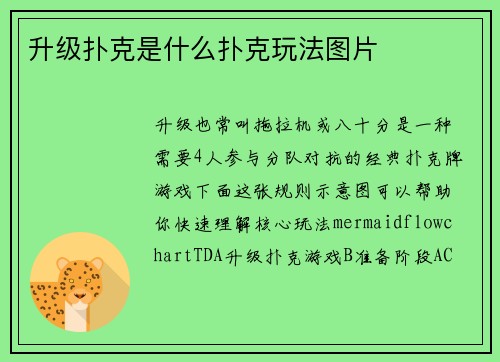 升级扑克是什么扑克玩法图片